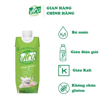 Nước dừa acp vico fresh - 1 hộp nước dừa vị dứa 330ml