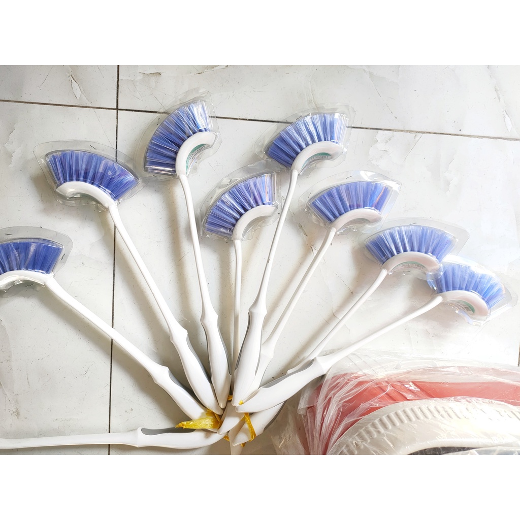 Cây chà bồn cầu, cây chà toilet 2 đầu cán inox