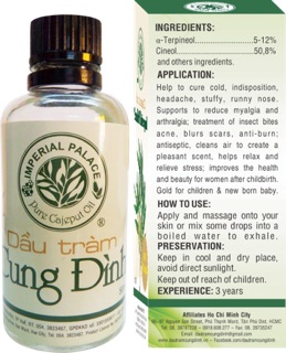 DẦU TRÀM CUNG ĐÌNH GOLD 50ML & SILVER 15ML 30ML