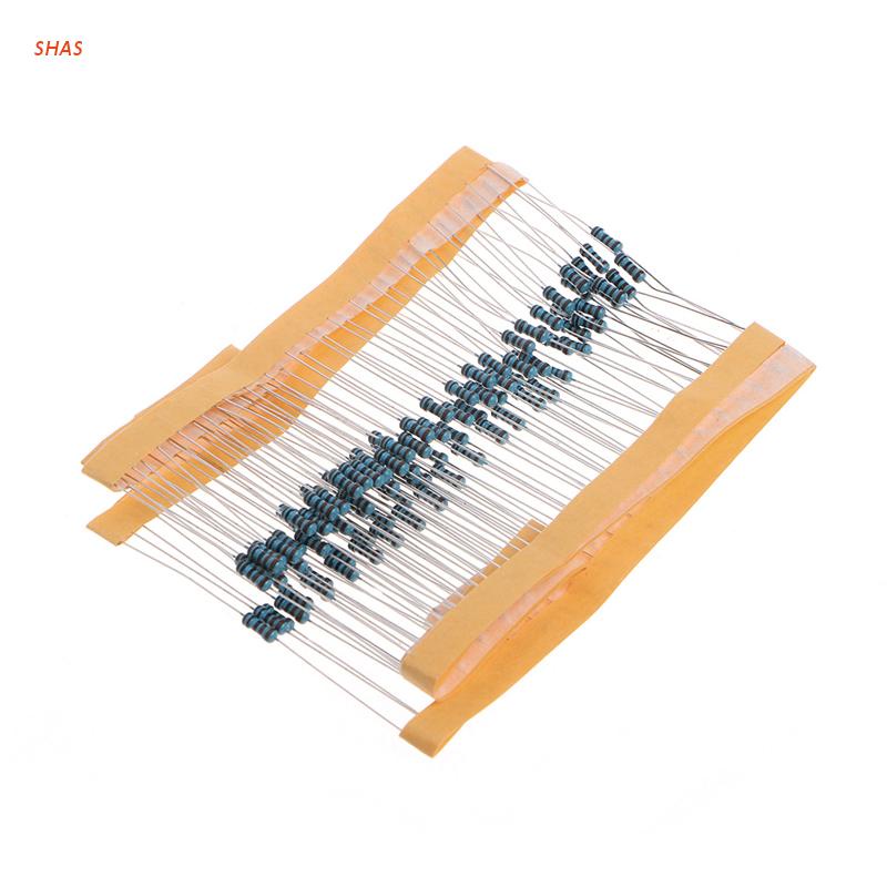 Set 100 điện trở màng kim loại 1k ohm 1/4W 1kohm 0.25W 1% cho Arduino