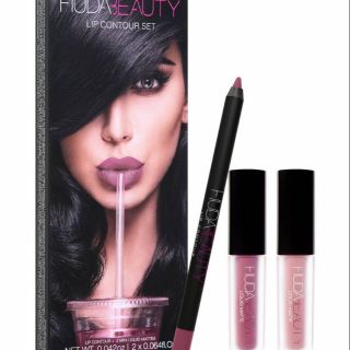 set son huda beauty trophy wife and muse - [ gồm 1 chì+2 son lỳ]