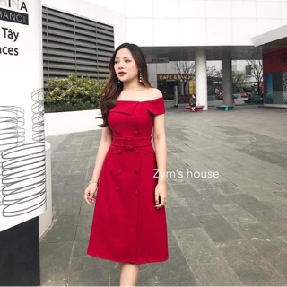 Váy zyms house + áo 2 dây mặc bên trong áo vest