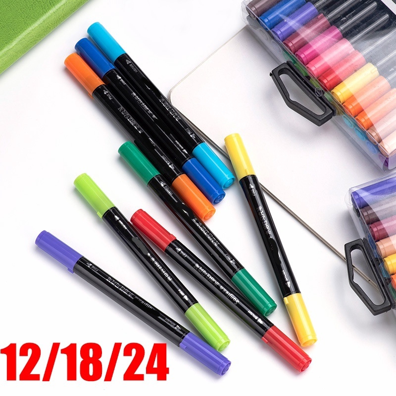 Bộ 12/18/24 Bút Lông Màu Nước