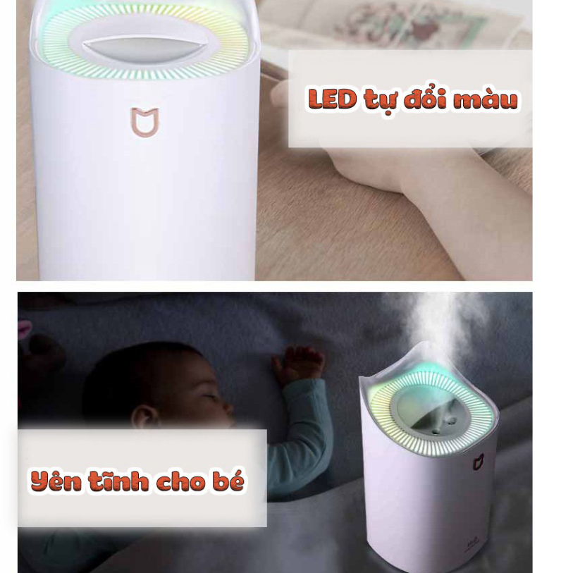 Máy phun sương tạo ẩm có đèn LED - Dung tích 3L - Bảo hành 1 đổi 1 trong 90 ngày - TEKO Store