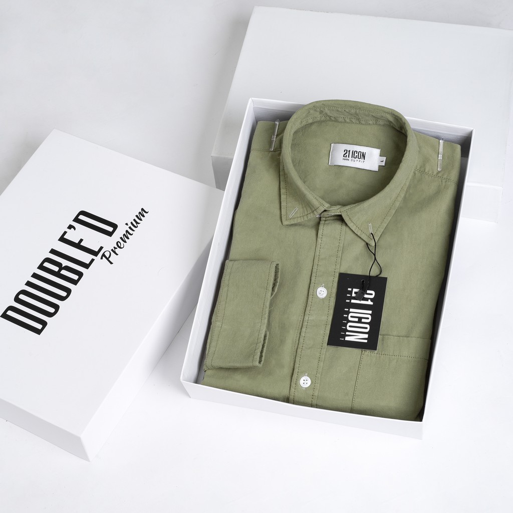 Áo sơ mi nam DOUBLE'D tay dài trơn SE2XR | BigBuy360 - bigbuy360.vn