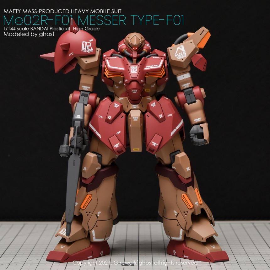 Decal nước sticker cho mô hình HG Me02R F01 Messer Type F01 bandai - tunghondaGamer