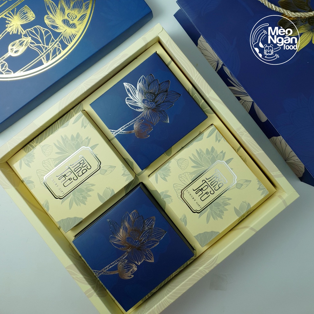 Hộp bánh trung thu "Phú quý" Mèo Ngắn food | Hộp 4 bánh và hộp 2 bánh 150g