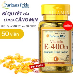 Giúp đẹp da, chống lão hóa, Vitamin E400 IU 50 viên