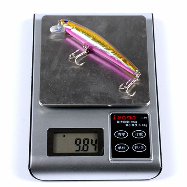 Mồi giả nhử cá thiết kế sinh động chất lượng cao/2 lưỡi câu siêu cứng dài 9.6cm / 9.8g
