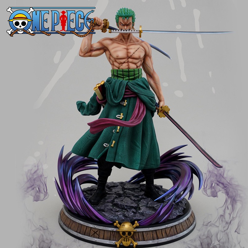 Mô hình Zoro tam kiếm cao cấp ( có phụ kiện thay thế) Bản 22cm - OnePiece