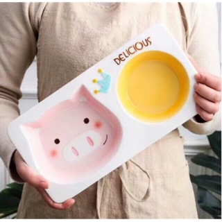 Khay sứ ăn dặm hình thú 5 mẫu