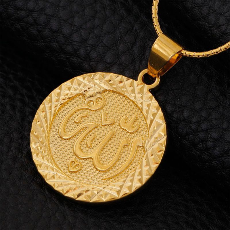 Vòng cổ Choker Mặt Tròn Hình Allah Thời Trang Cho Cặp Đôi