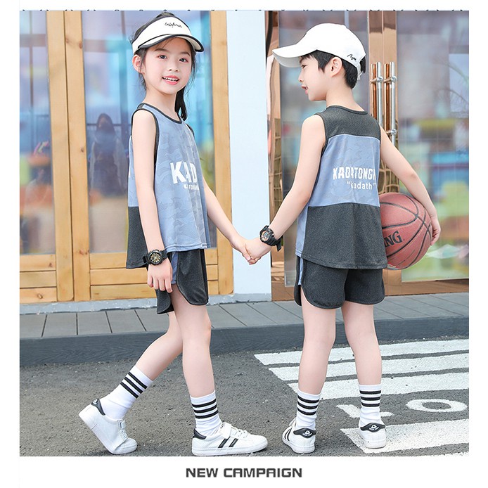 Set Đồ Thể Thao Mùa Hè Thời Trang Cho Bé Trai Và Bé Gái 100-160cm