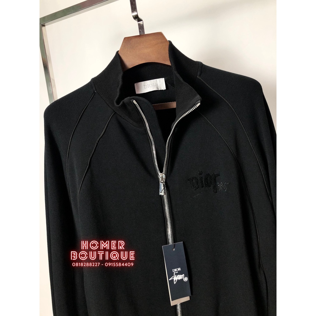 Bộ Thể Thao Nam Chất Nỉ Gai Co Giãn Mềm Mại, Ống Suông Rộng Rãi Dior x Shawn Logo Tracksuit