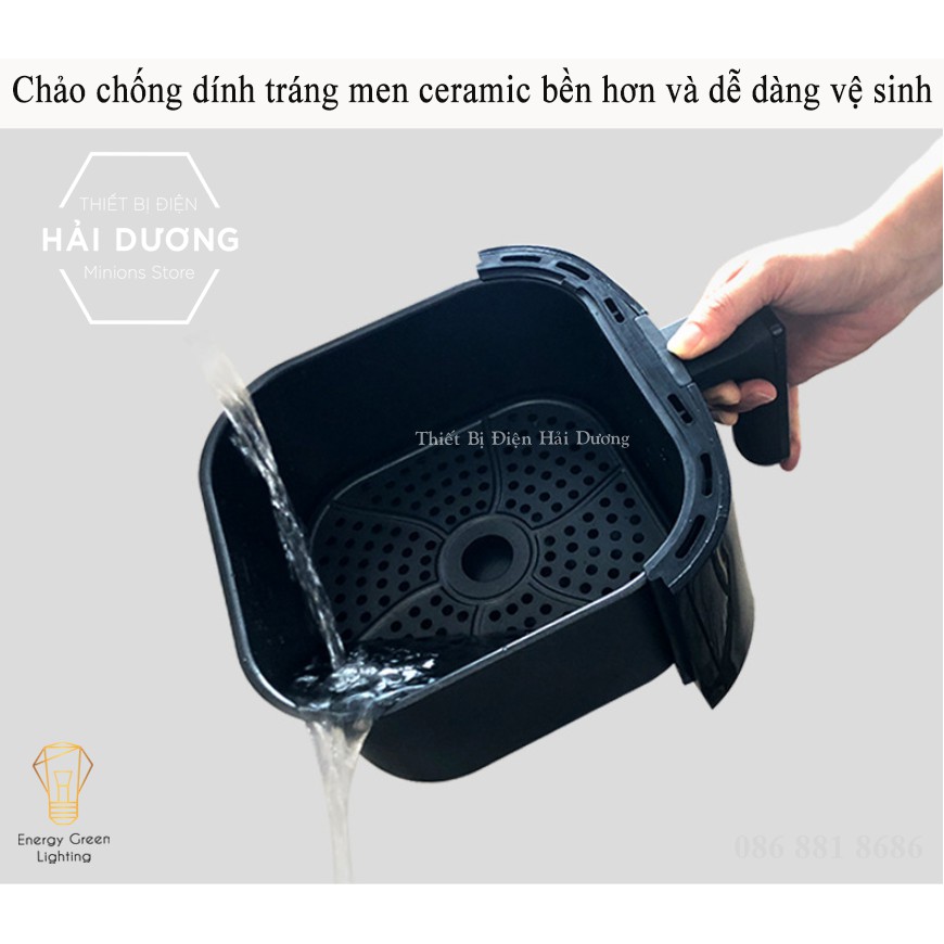 Nồi Chiên Không Dầu Phím Cơ CHIGO ZG-KB03M 1350w 4.6Lít- Loại Bỏ 80% Chất Béo, Chống Dính Hoàn Hảo, Làm Chín Nhanh