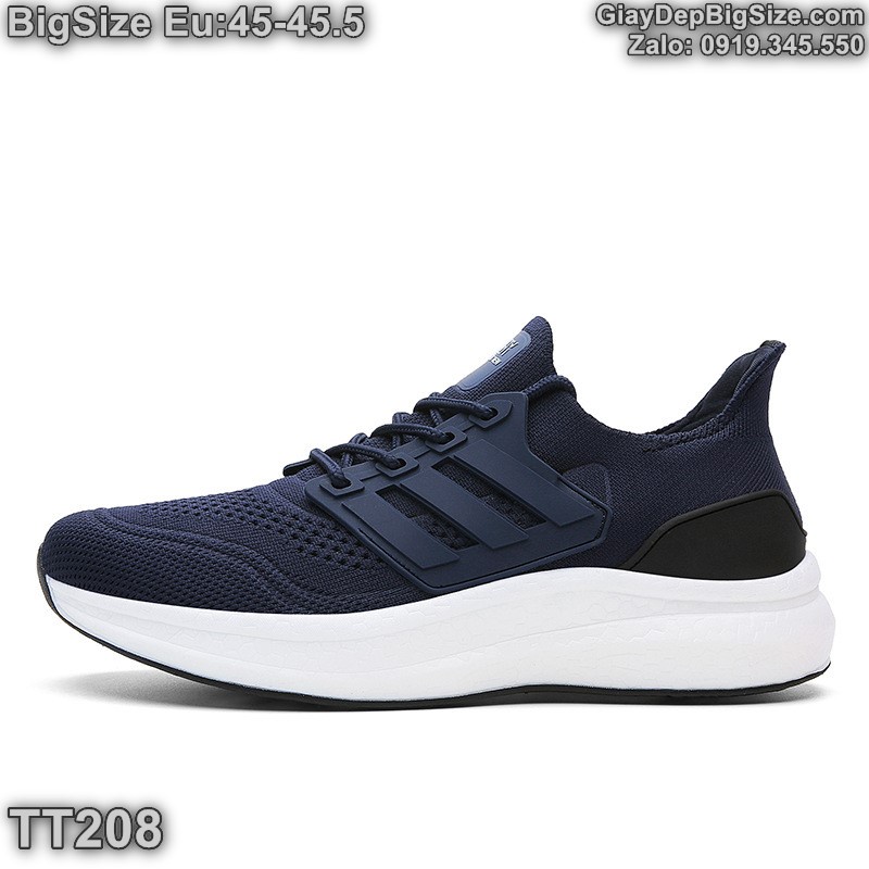 Giày chạy bộ, giày tập thể thao cỡ lớn (45-46) cho nam cao to chân ú bè. Big size sport shoes for wide feet - TT208