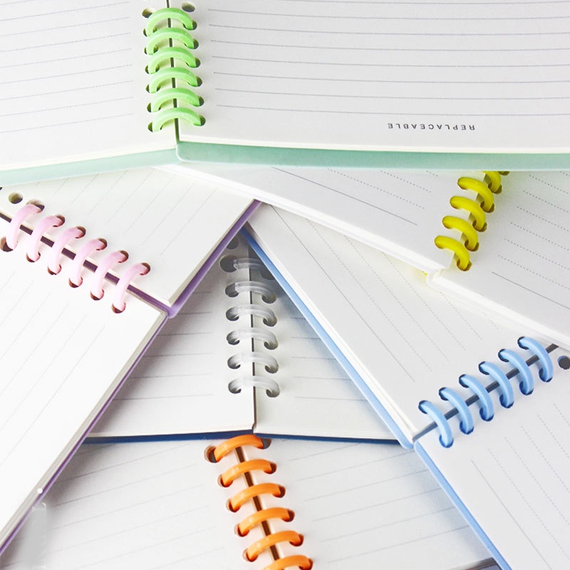 Binder thanh còng nhựa cao cấp đường kính 12mm Béo shop kẹp tài liệu lò xo làm sổ bìa còng A4 A5 B5 bullet journal 6 lỗ