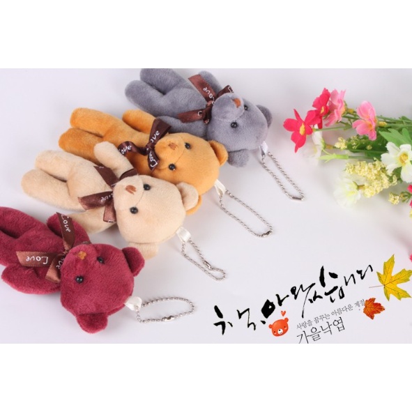 Gấu bông móc khoá dạng dây chuyền mini cực xinh - Nhíp Shop