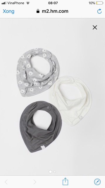 Set 3 yếm HM authentic cho bé