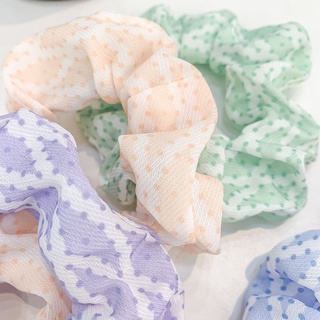 Scrunchies cột tóc buộc tóc tone pastel sọc