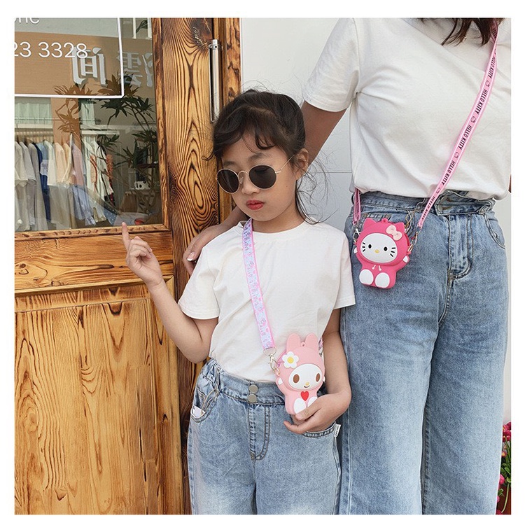 Túi Đeo Chéo silicon Hình Thú Dễ Thương Dành Cho Bé Gái Bé Trai