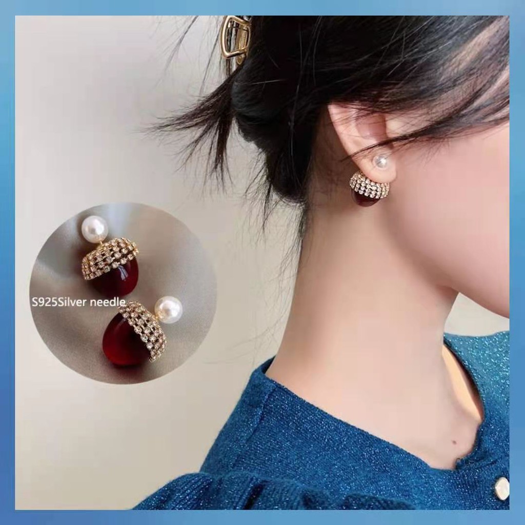 Khuyên Tai Nữ Mạ Bạc 925 Thời Trang Hàn Quốc