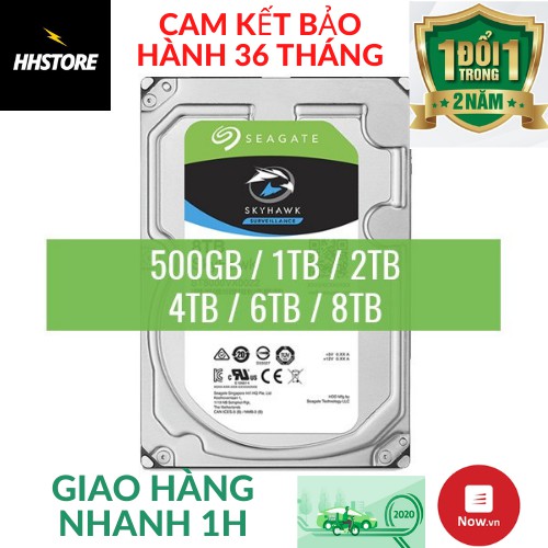 Ổ cứng hdd seagate 500GB-1TB-2TB-4TB SKYHAWK-chuyên dùng camera-bảo hành 36 tháng
