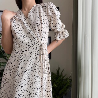 Đầm đắp tà dài họa tiết EDINI