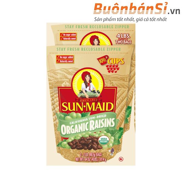 Nho Khô Sun-Maid California Organic Raisins 1814gr