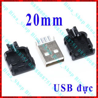 Đầu USB 2.0 4pin có nắp nhựa USB DIY đực cái tự chọn