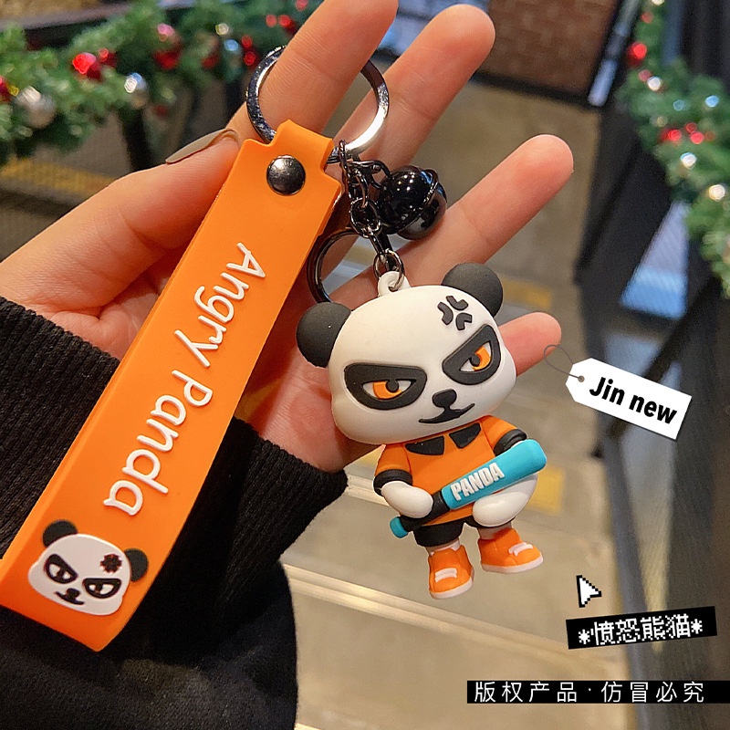 Móc khóa Panda gấu trúc biểu cảm dễ thương trang trí túi xách balo quà tặng bạn bè người thân - Ráp