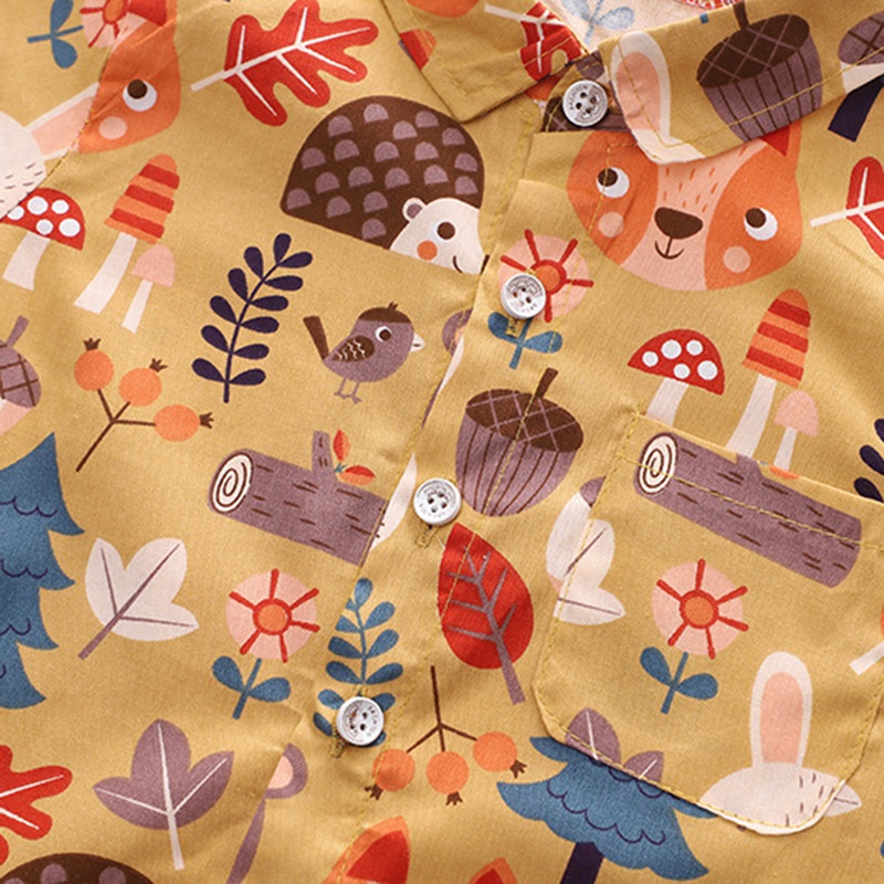 Set áo sơ mi tay dài phối quần jeans thời trang cho bé trai