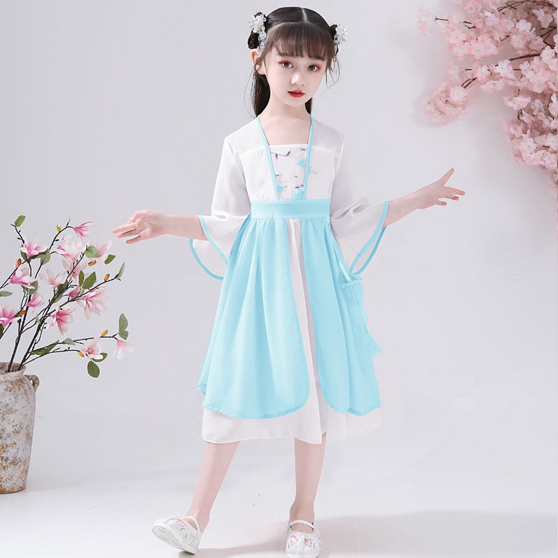 Đầm Hán Phục Chất Liệu Voan Phong Cách Trung Hoa Cho Bé