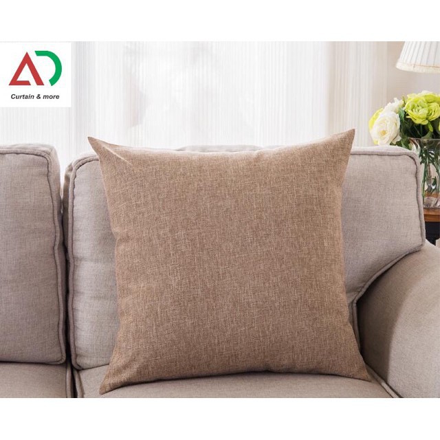 [FREESHIP] (MUA 5 TẶNG 1) Vỏ Gối Tựa Lưng Sofa, Vải Bố Đơn Sắc, Vỏ Gối Ôm Trang Trí Nhà Cửa ADVG555