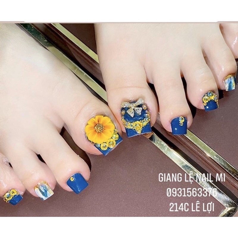 Hoa bột- hướng dương hoa chân size lớn SHOP NAIL HUYỀN ANH