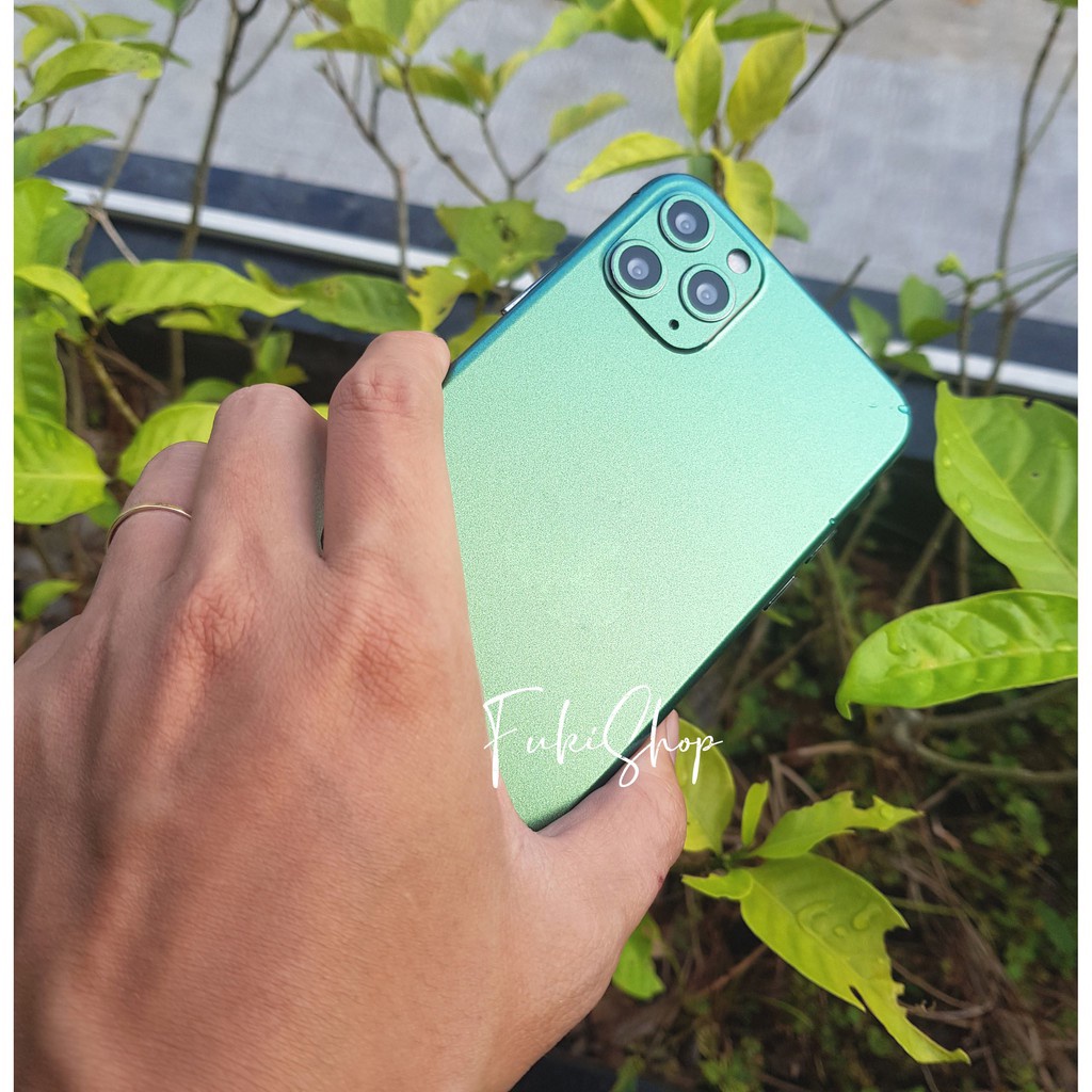Tấm Dán Skin FULL Viền màu Chameleon Green Dành cho 14prm , 13prm , 12prm , 11prm , 13pro, 12pro , 14pro - FukiShop