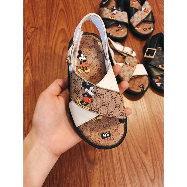 Sandal quai chéo mickey bé trai 3 màu