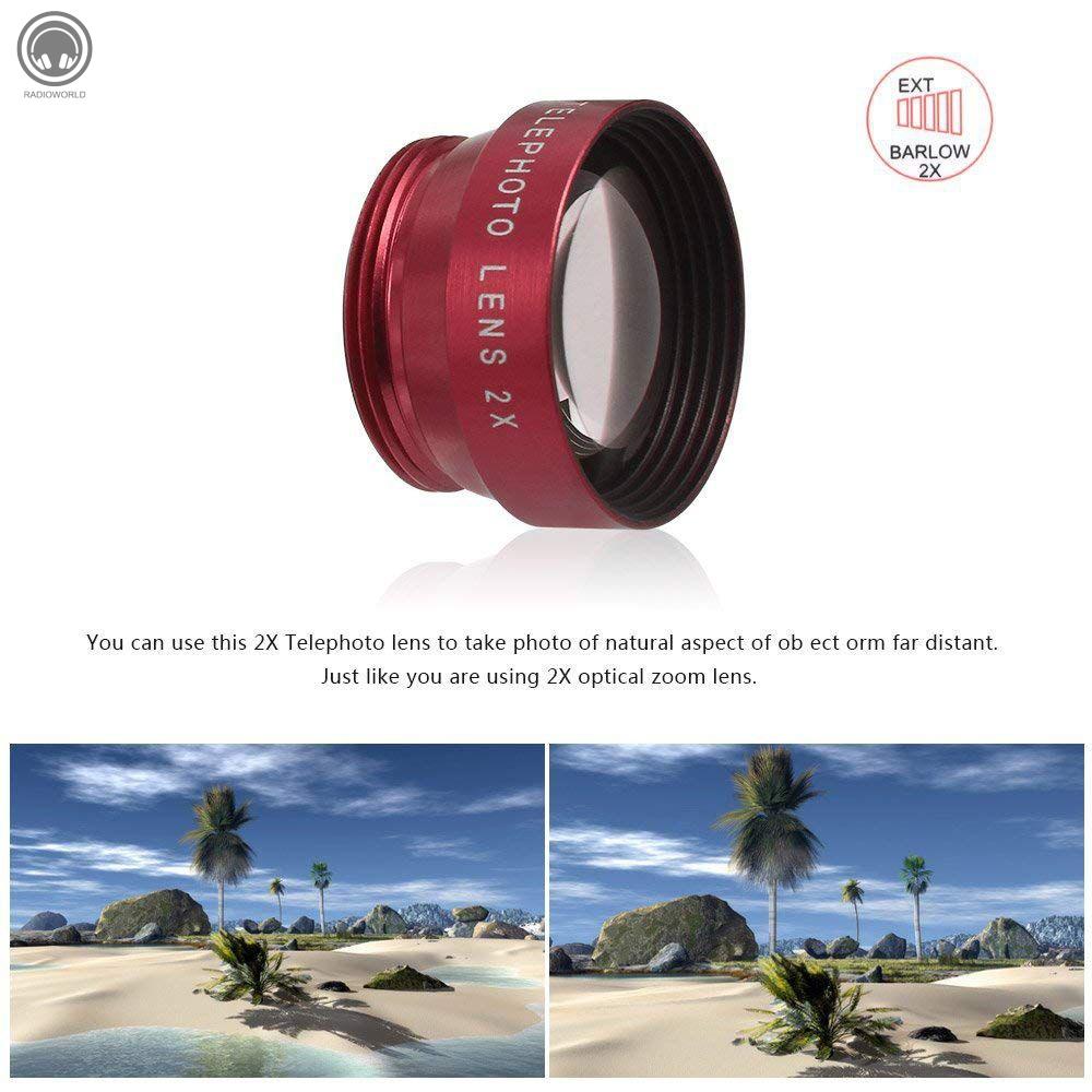 SAMSUNG HUAWEI Bộ Lens 0.67x Wide-Angle & Macro + 180 ° Cho Điện Thoại Di Động 5 Trong 1