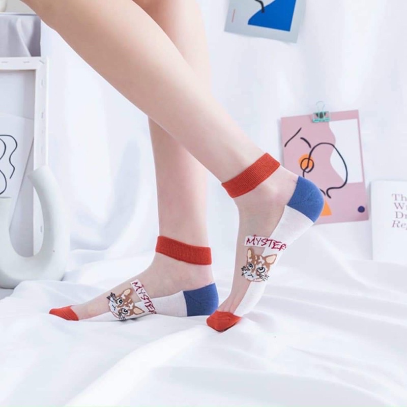 TÚI 10 ĐÔI TẤT MÈO LƯỚI