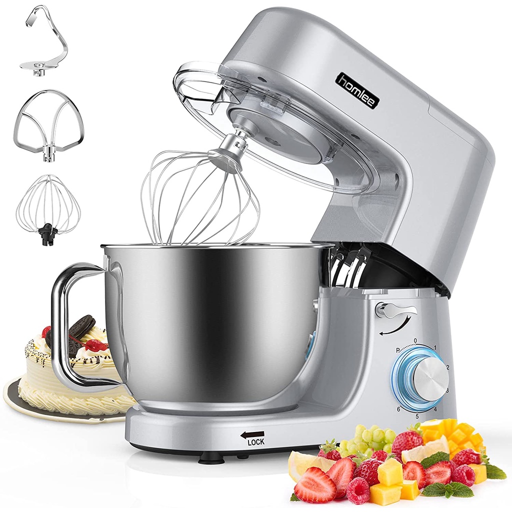 (Hàng xuất UK) Máy nhào bột Homlee / Cookmii SM-1508 7.2L 1800W - Hàng chính hãng - Bánh răng kim loại khỏe vô  cùng