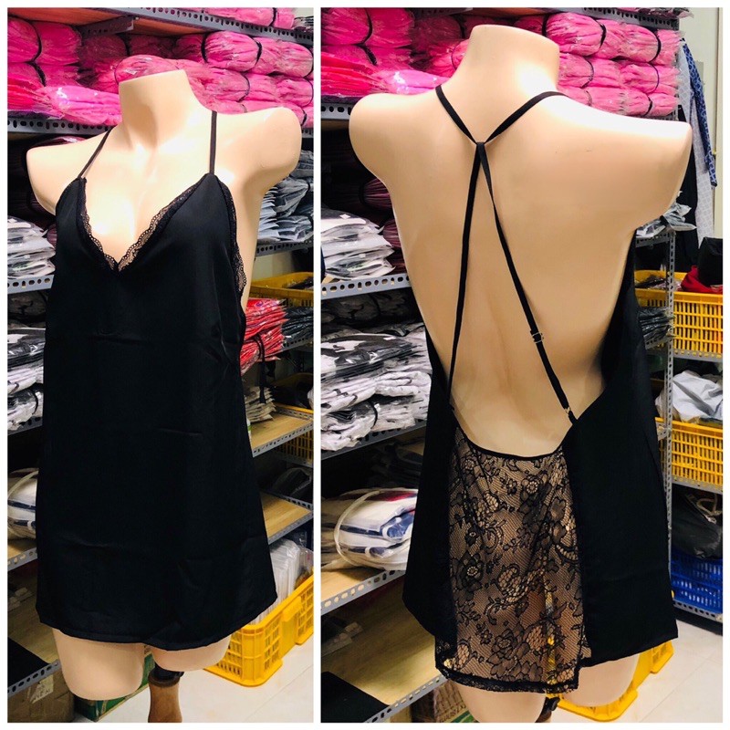 Váy ngủ 2 dây đan chéo sexy Sherry Store S039 | BigBuy360 - bigbuy360.vn