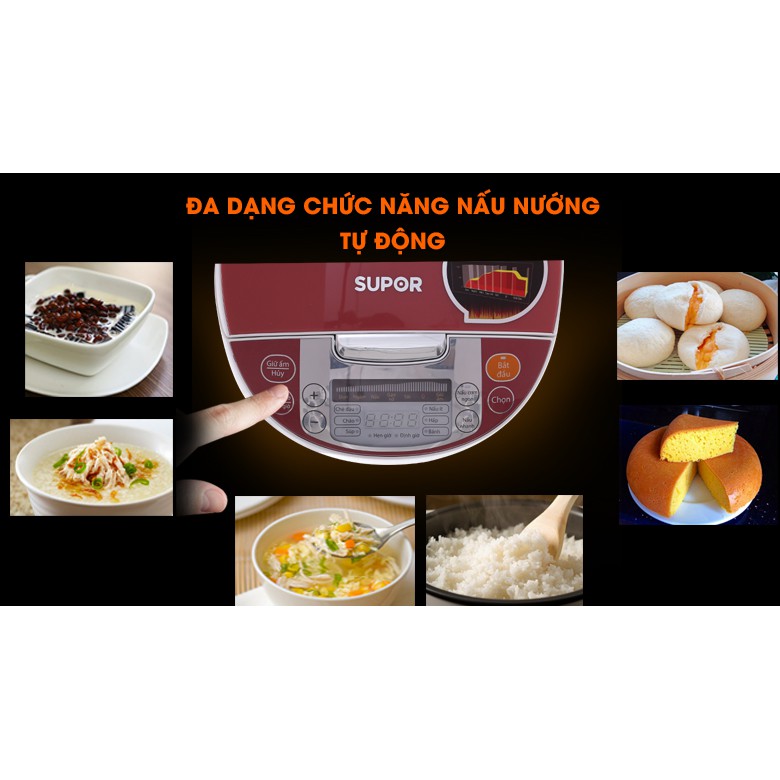 Nồi cơm điện tử Supor 1.8 lít CFXB50FC29VN-75
