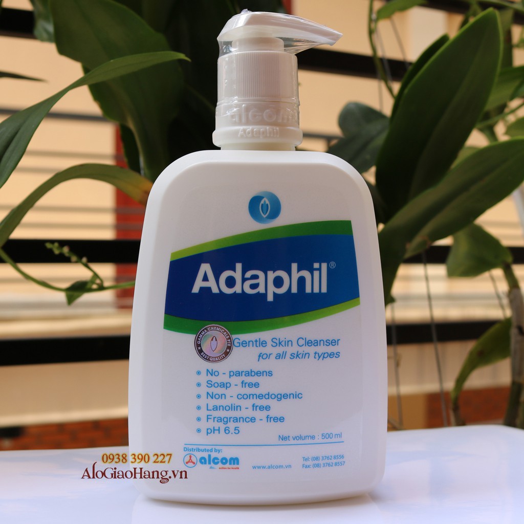 Adaphil 500ml - Sữa rửa mặt, sữa tắm chuyên dụng - hàng chính hãng