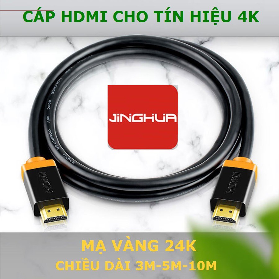 Cáp HDMI 2.0 cho tín hiệu 4K mạ vàng 24k