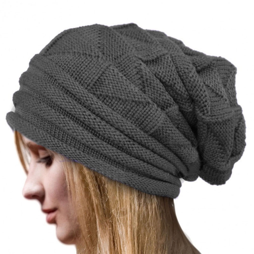 Mũ Beanie Dệt Kim Oversize Thời Trang Cho Nam Nữ