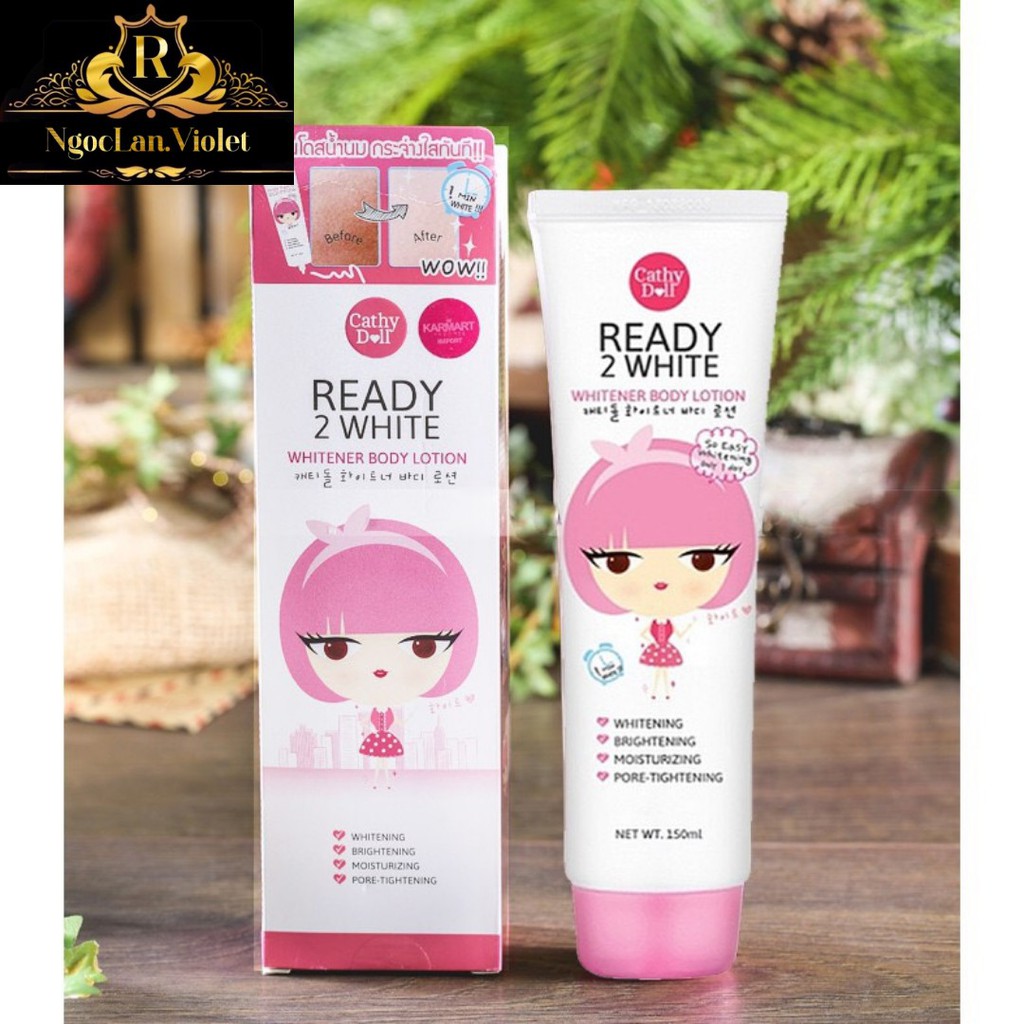 [Mẫu Mới - Date 2024] Sữa dưỡng thể trắng da Ready 2 White Whitener Body Lotion 150ml