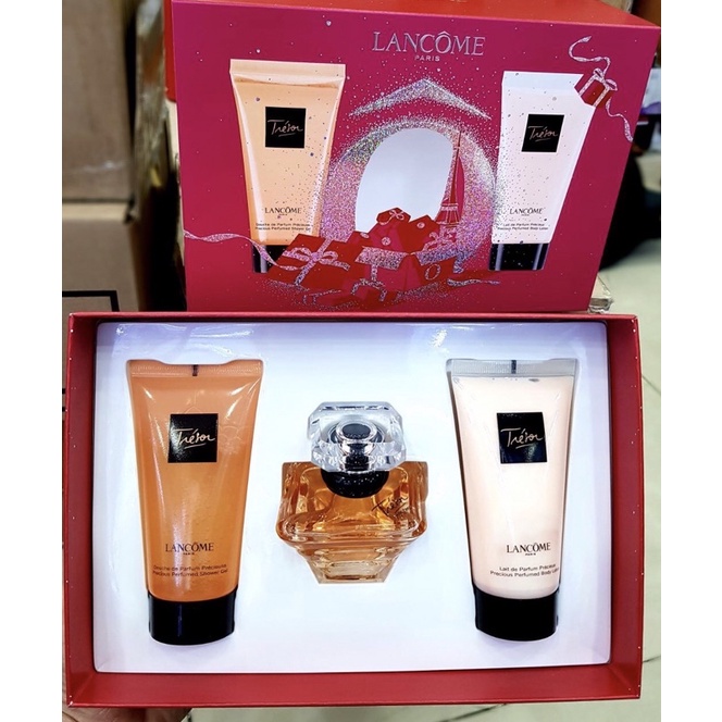 Set nước hoa Lancome Tresor EDP 30ml + dưỡng thể 50ml + sữa tắm 50ml
