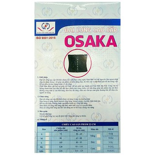 Đai lưng cột sống Osaka