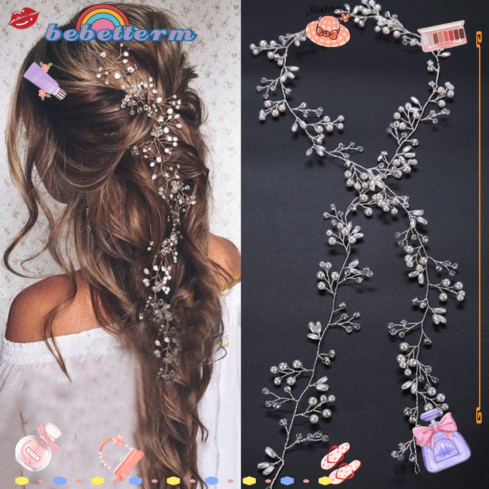 Phụ kiện cài tóc trang trí đính ngọc trai giả thời trang cho cô dâu