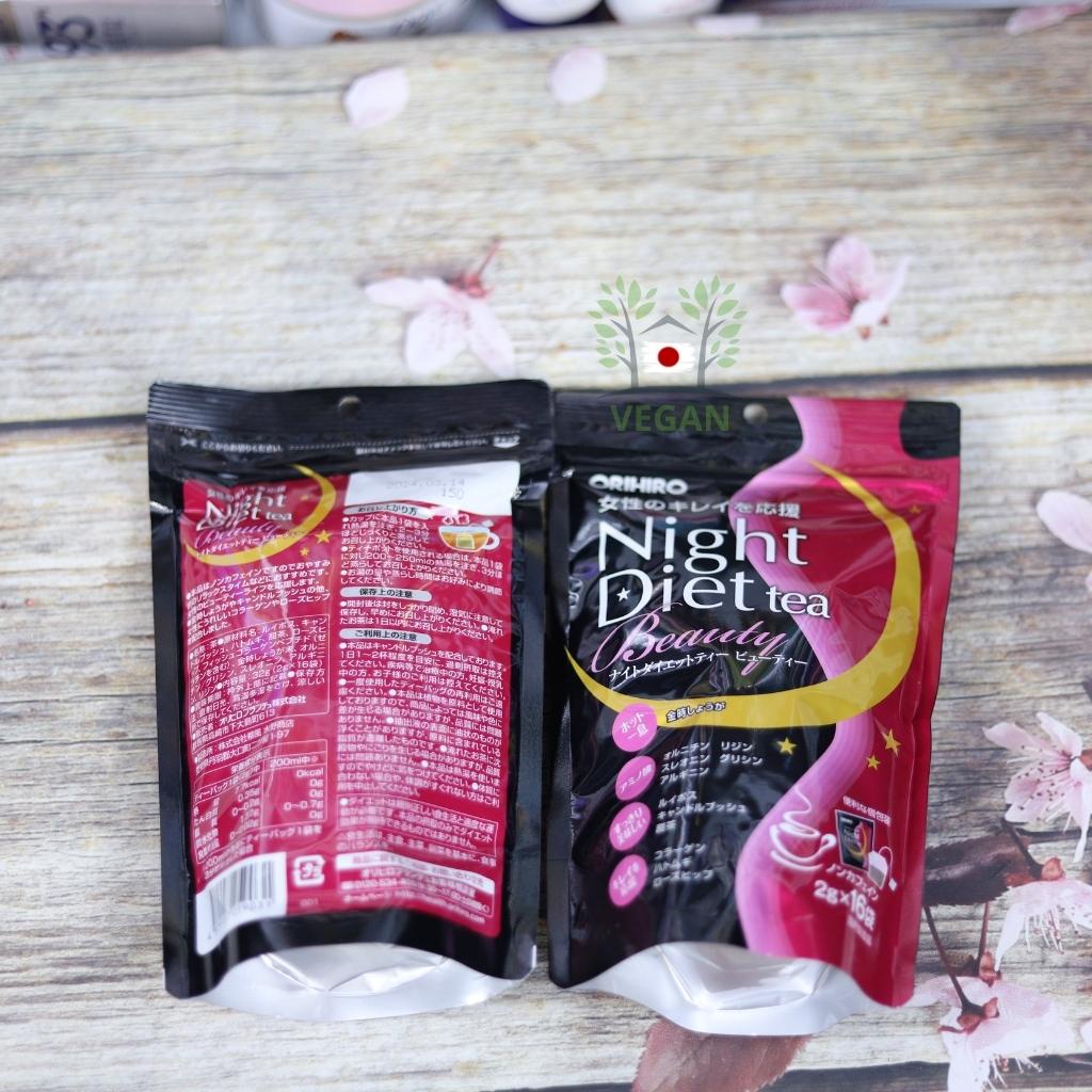 Trà giảm cân ban đêm Orihiro Night Diet Tea Beauty giúp thanh mát, cải thiện giấc ngủ và đẹp da